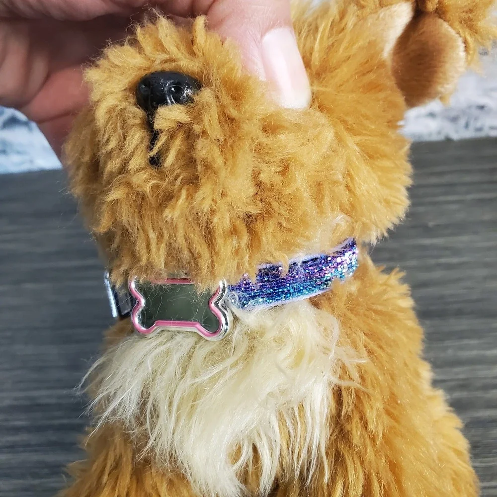 Doll Pet Shaggy Brown Plush Dog 6.5